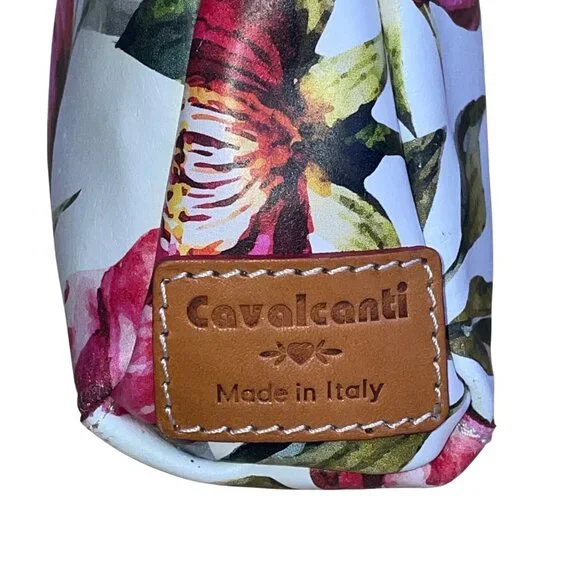 Cavalcanti Women’s White & Pink Floral Genuine Leather Wristlet Clutch - Picture 5 of 8